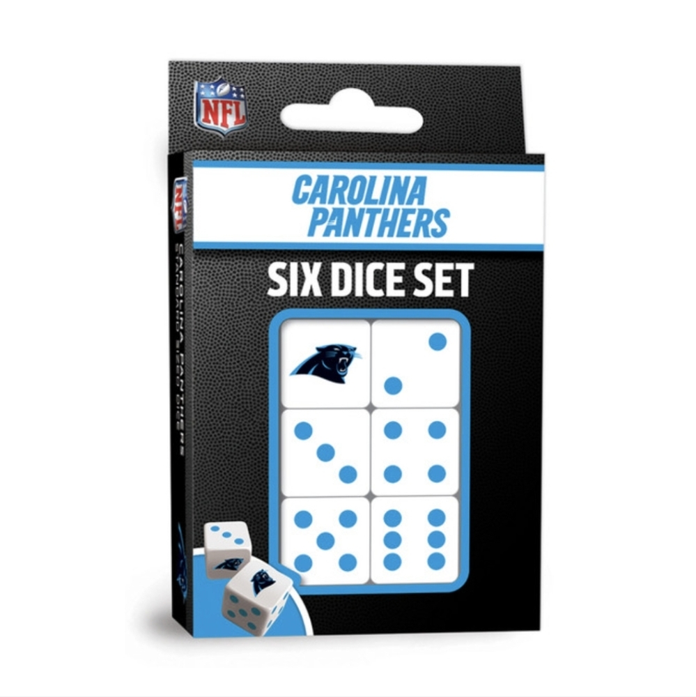 CAROLINA PANTHERS NFL SIX DICE SET BNWT Limited Edition SO